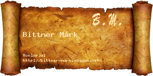 Bittner Márk névjegykártya